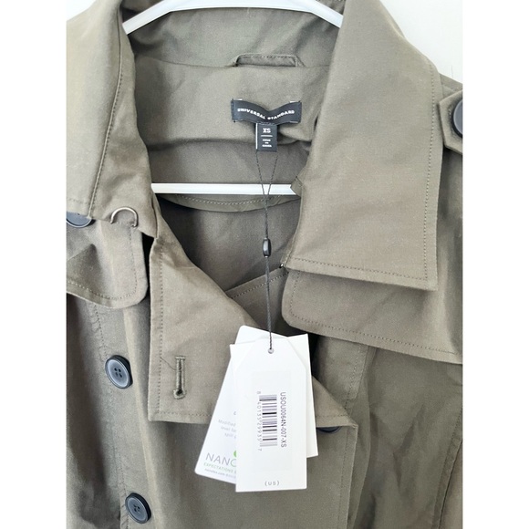 Universal Standard Dark Camo Green Trench Coat - Picture 5 of 6